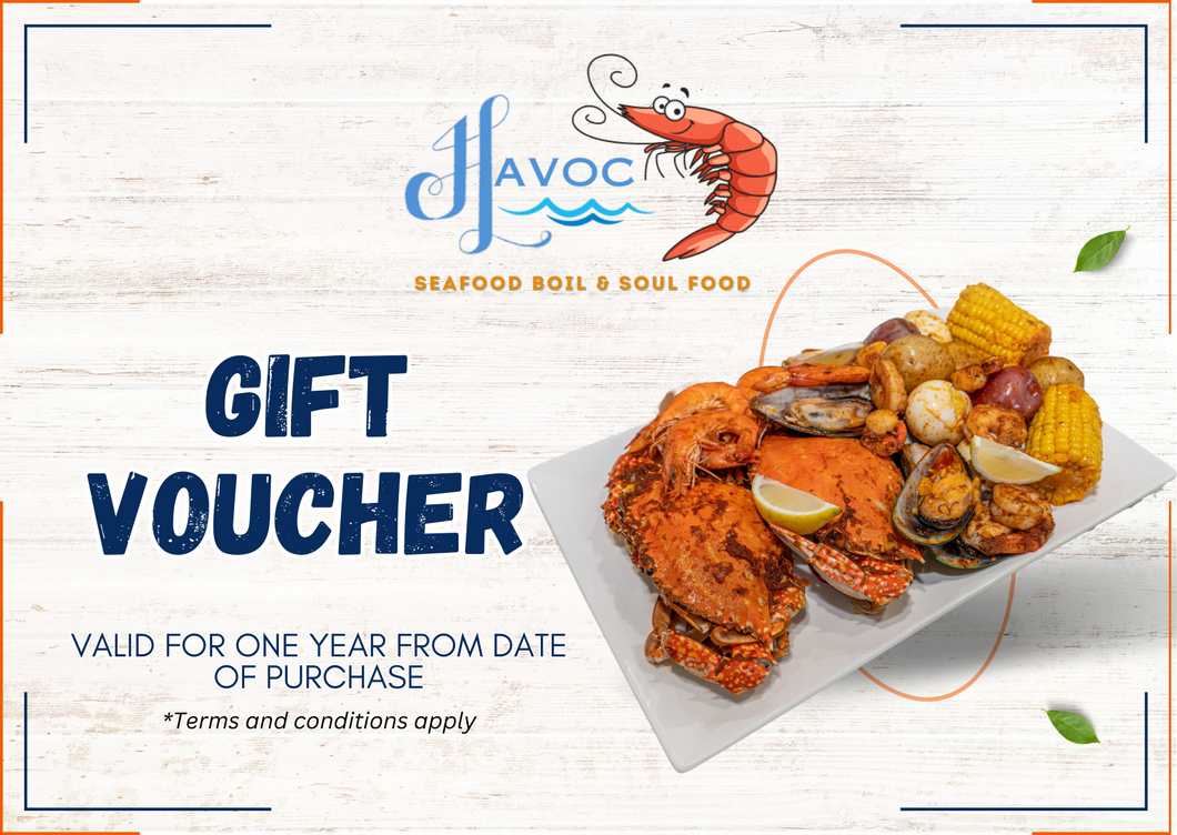 Havoc Seafood Boil and Soul Food Gift Card